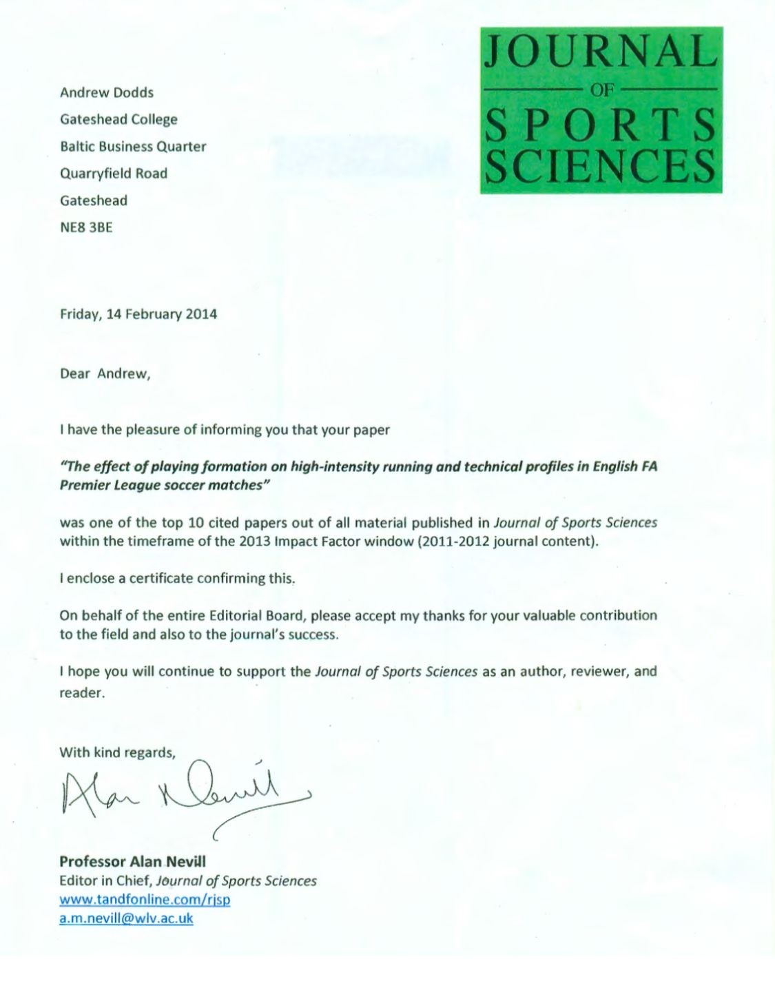 Journal of Sports Science 